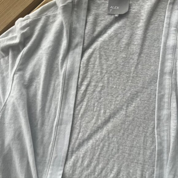 ** Alex T Linen T Shirt Cardigan Small heathered gray - Picture 7 of 10